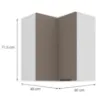 Obrazek Szafka Kuchenna Aria-Ta/Wh Anti Fingerprint 60x60 Gn-72 2f (90°)