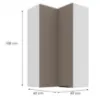 Obrazek Szafka Kuchenna Aria-Ta/Wh Anti Fingerprint 60x60 Gn-108 2f (90°)