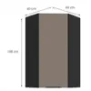 Obrazek Szafka Kuchenna Aria-Ta/Bl Anti Fingerprint 60x60 Gn-108 1f (45°)
