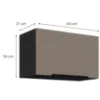 Obrazek Szafka Kuchenna Aria-Ta/Bl Anti Fingerprint 60gu-36 1f