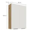 Obrazek Szafka Kuchenna Aria-Wh/Ar Anti Fingerprint 80g-108 2f