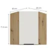 Obrazek Szafka Kuchenna Aria-Wh/Ar Anti Fingerprint 60x60 Gn-72 1f (45°)
