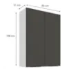 Obrazek Szafka Kuchenna Aria-Gr/Wh Anti Fingerprint 80g-108 2f