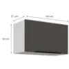 Obrazek Szafka Kuchenna Aria-Gr/Wh Anti Fingerprint 60gu-36 1f