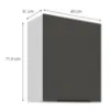 Obrazek Szafka Kuchenna Aria-Gr/Wh Anti Fingerprint 60g-72 1f