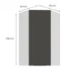 Obrazek Szafka Kuchenna Aria-Gr/Wh Anti Fingerprint 60x60 Gn-108 1f (45°)