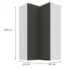 Obrazek Szafka Kuchenna Aria-Gr/Wh Anti Fingerprint 60x60 Gn-108 2f (90°)