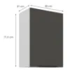 Obrazek Szafka Kuchenna Aria-Gr/Wh Anti Fingerprint 50g-72 1f