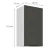 Obrazek Szafka Kuchenna Aria-Gr/Wh Anti Fingerprint 40g-72 1f