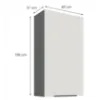 Obrazek Szafka Kuchenna Aria-Wh/Ant Anti Fingerprint 60g-108 1f