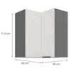Obrazek Szafka Kuchenna Aria-Wh/Ant Anti Fingerprint 60x60 Gn-72 2f (90°)