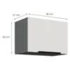Obrazek Szafka Kuchenna Aria-Wh/Ant Anti Fingerprint 50gu-36 1f