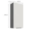 Obrazek Szafka Kuchenna Aria-Wh/Ant Anti Fingerprint 50g-108 1f