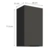 Obrazek Szafka Kuchenna Aria-Gr/Bl Anti Fingerprint 40g-72 1f