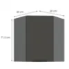 Obrazek Szafka Kuchenna Aria-Gr/Ant Anti Fingerprint 60x60 Gn-72 1f (45°)
