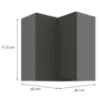 Obrazek Szafka Kuchenna Aria-Gr/Ant Anti Fingerprint 60x60 Gn-72 2f (90°)