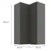 Obrazek Szafka Kuchenna Aria-Gr/Ant Anti Fingerprint 60x60 Gn-108 2f (90°)