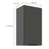 Obrazek Szafka Kuchenna Aria-Gr/Ant Anti Fingerprint 40g-72 1f