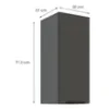 Obrazek Szafka Kuchenna Aria-Gr/Ant Anti Fingerprint 30g-72 1f