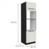 Obrazek Szafka Kuchenna Aria-Wh/Bl Anti Fingerprint 60dpm-210 2f