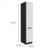 Obrazek Szafka Kuchenna Aria-Wh/Bl Anti Fingerprint 40dk-210 2f