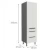 Obrazek Szafka Kuchenna Aria-Wh/Ant Anti Fingerprint 60dks-215 1f 3s