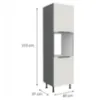Obrazek Szafka Kuchenna Aria-Wh/Ant Anti Fingerprint 60dp-215 2f