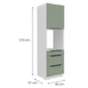 Obrazek Szafka Kuchenna Aria-Sa/Wh Anti Fingerprint 60dps-210 1f 3s