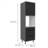 Obrazek Szafka Kuchenna Aria-Bl/Ant Anti Fingerprint 60dps-215 1f 3s