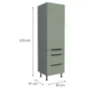 Obrazek Szafka Kuchenna Aria-Sa/Ant Anti Fingerprint 60dks-215 1f 3s