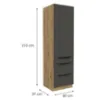 Obrazek Szafka Kuchenna Aria-Gr/Ar Anti Fingerprint 60dks-210 1f 3s