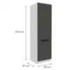 Obrazek Szafka Kuchenna Aria-Gr/Wh Anti Fingerprint 60dk-210 2f