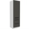 Obrazek Szafka Kuchenna Aria-Gr/Wh Anti Fingerprint 60dks-210 1f 3s