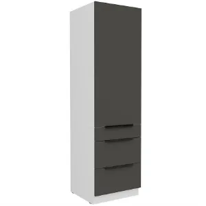 Obrazek Szafka Kuchenna Aria-Gr/Wh Anti Fingerprint 60dks-210 1f 3s