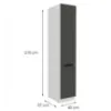 Obrazek Szafka Kuchenna Aria-Gr/Wh Anti Fingerprint 40dk-210 2f
