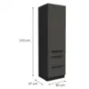 Obrazek Szafka Kuchenna Aria-Gr/Bl Anti Fingerprint 60dks-210 1f 3s