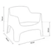 Obrazek Fotel Ibiza grafit plastikowy
