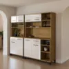 Obrazek Buffet Linda Biały/Dąb Lancelot 120 (VIGO)