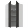 Obrazek Szafka kuchenna Stilo grafit mat/biały 60x60 GN-108 2F (90°)