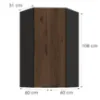 Obrazek Szafka kuchenna Monza orzech okapi 60x60 GN-108 1F (45°)