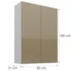 Obrazek Szafka kuchenna Lara cappucino 80G-108 2F