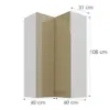 Obrazek Szafka kuchenna Lara cappucino 60x60 GN-108 2F (90°)