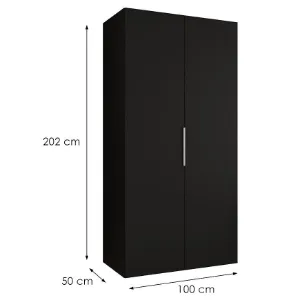 Obrazek Szafa Marbella I 100 czarny/kaszmir