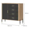 Obrazek Komoda Dante Dt08 Dąb Cremona/Antracyt