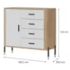 Obrazek Komoda Dante Dt08 Dąb Cremona/Biały