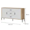Obrazek Komoda Dante Dt06 Dąb Cremona/Biały