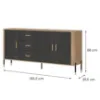Obrazek Komoda Dante Dt07 Dąb Cremona/Antracyt