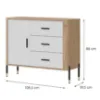 Obrazek Komoda Dante Dt03  Dąb Cremona/Biały