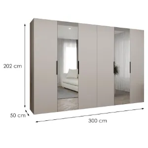 Obrazek Szafa Marbella II 300 kaszmir/czarny