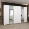 Obrazek Szafa Alicante II 300 biały/srebrny
